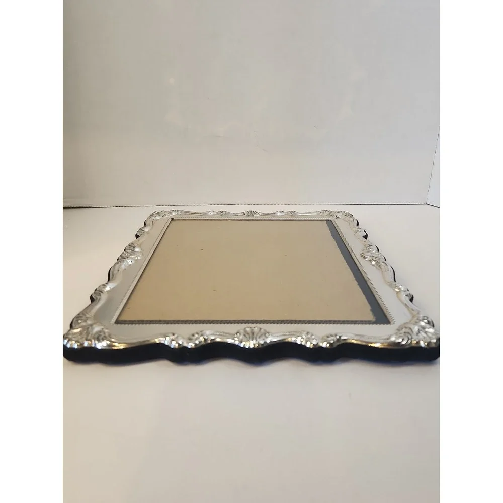 Vtg 8x10 Silvertoned Ornate Picture Frame Baroque Victorian Seashell Hollywood